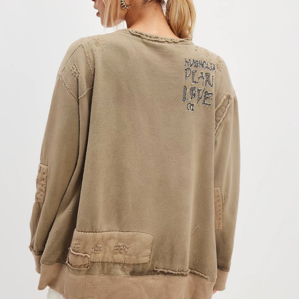 distressed & mended magnolia pearl henley